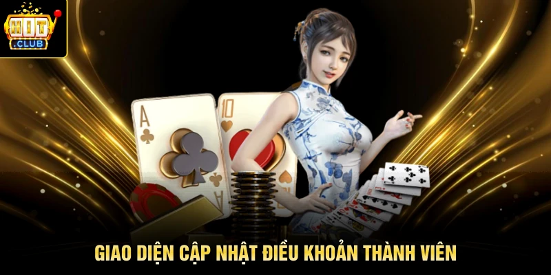 Giao diện cập nhật điều khoản thành viên